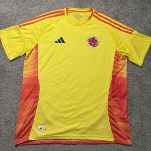 Adidas Colombia Soccer Jersey Men’s XL Yellow Red 2024 Home Kit Football Shirt